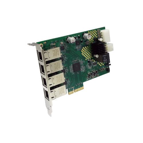 Quad 10/100/1000M Ethernet (POE+) to PCI Express x4 Gen 2 Host Card