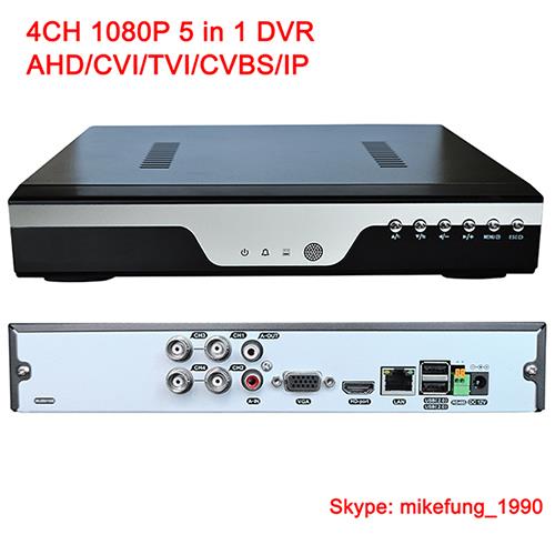 H.264 4 Channel 1080P Hybrid DVR Support AHD CVI TVI Analog IP Cameras 5 in 1