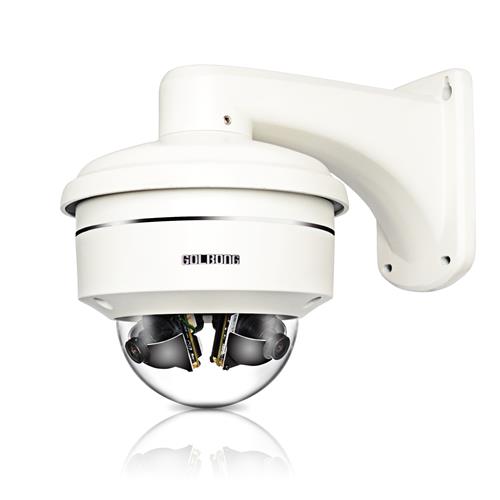 One Camera Two direction Flexible Viewing 2-Sensor IP Camera