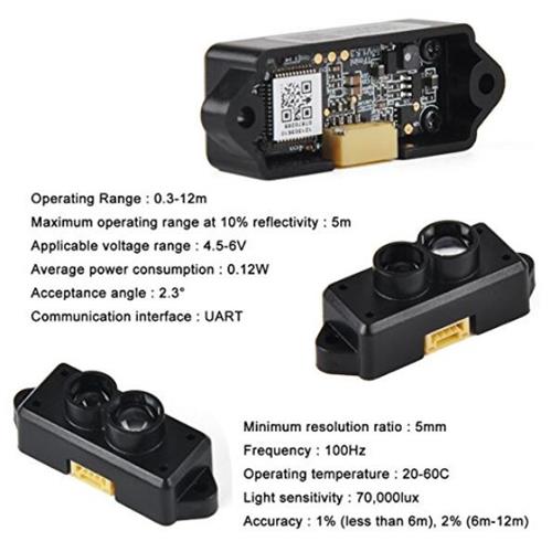 Micro LiDAR Distance Measurement Sensor TFmini for Security Detection Anti-collision