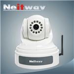 Wireless Mini IR CCD Pan/Tilt Half Dome IP Camera 