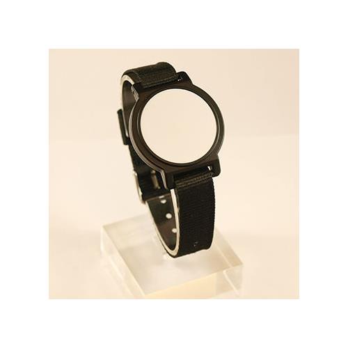 NFC PVC Face + Nylon Adjustable Wristband, Black, NTAG213, 13.56MHz, R/W, WOP-670S-0N