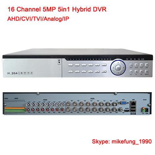 HD-TVI 4 channel DVR Hybrid TVI/analog/IP 720p 1080p HD autodetect audio VMS 