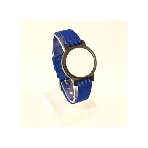 RFID PVC Face + Nylon Adjustable Wristband, Blue, MIFARE Classic® EV1/1K, 13.56MHz, R/W, WOP-210B-0N