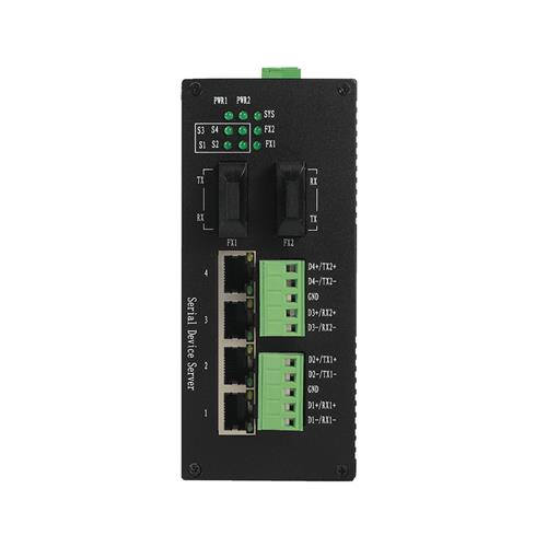 4-port RS485 + 4-port 10/100Base-T(X) + 2-port 100M FX Modbus Gateway