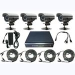 4ch DVR, 4 pcs Weatherproof IR camera