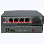 SM 20KM single-fiber SC 4channels 10/100M POE Ethernet Fiber Optical Switch Fiber POE Switch