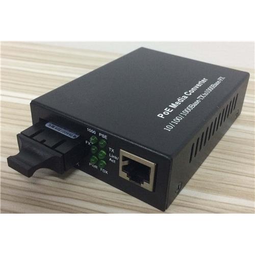 Single port Full Gigabit POE Fiber Media Converter Fiber POE Ethernet Switch