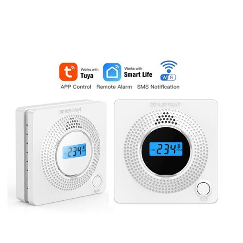 Wifi app control and alarm notify CO wireless alarm