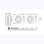 2 wire photoelectric smoke alarm fire detection system