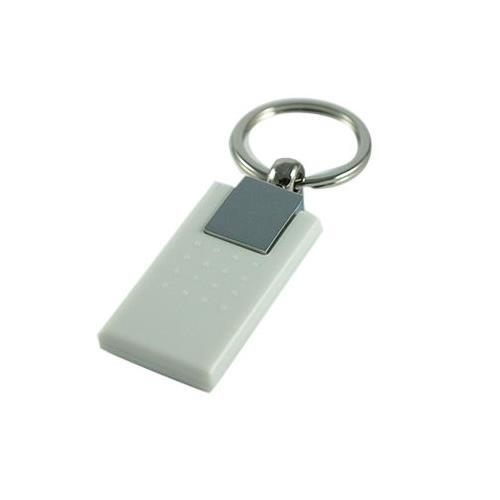 PC (Polycarbonates) KeyFob, Metal Fittings - 13.56MHz, MIFARE Classic® 1K, R/W, White, KT6-210E-0N