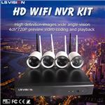 LS VISION Plug and play 720P HD Video 4CH 720P WIFI NVR Kit 2015 new security product