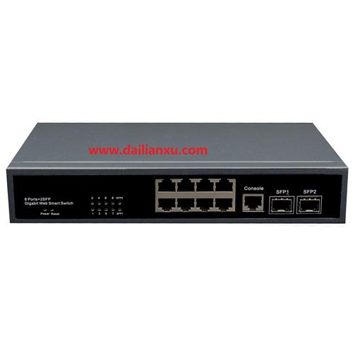 8channels Loop Self-healing Managed POE Ethernet Fiber Switch 8ports POE Ring fiber switch