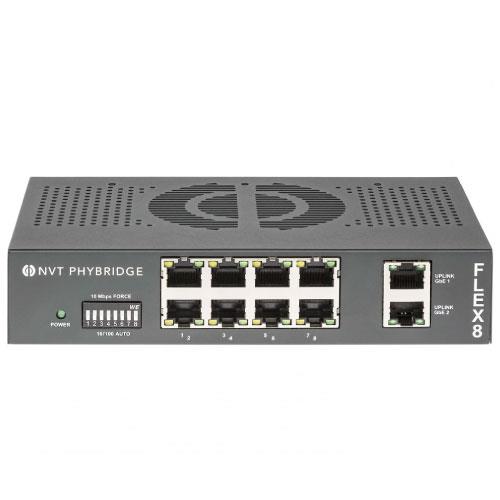 FLEX8 Unmanaged Switch - 8-Port IP over Multi-Pair UTP