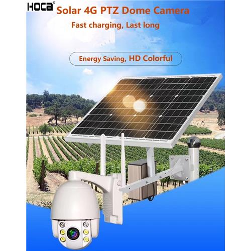 1920X1080p 2MP Solar 4G 5xzoom PTZ SD Dome Camera with Two Ways Audio and APP 