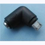 right angle 90degree 5.5x2.1mm female to micro usb male laptop dc power charger adapter connector