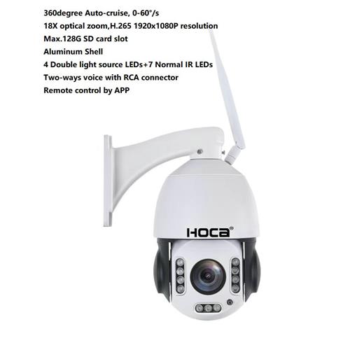 1920X1080P water-proof 20X zoom WIFI IP IR 128G SD card Two ways audio PTZ speed dome camera