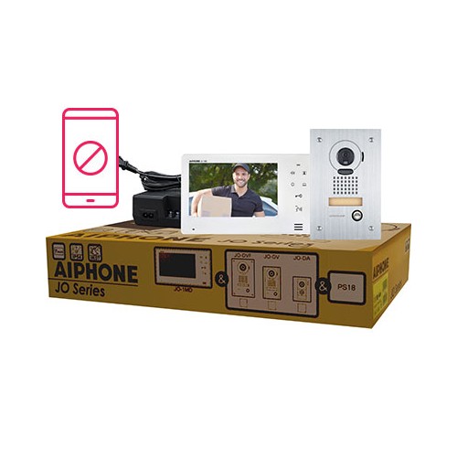 Aiphone JOS-1F Entry Security Intercom Box Set with Vandal Resistant, Flush-Mount Door Station Components