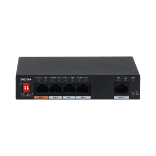 Dahua PFS3005-4ET-60 5-Port Unmanaged Desktop Switch with 4-Port PoE