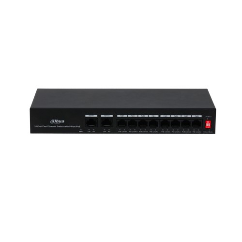 Dahua PFS3010-8ET-65 10-Port Fast Ethernet Switch with 8-Port PoE