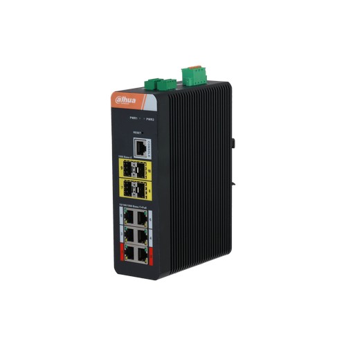 Dahua PFS4410-6GT-DP 10-Port Gigabit Industrial Swicth with 6-Port Gigabit PoE (Managed)