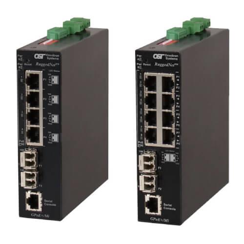 Omnitron RuggedNet Industrial Power over Ethernet Switches