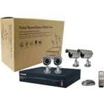 The 4Ch Real Time H.264 DVR with 4 IR Cameras and BNC cabling (K-HU4 Series)